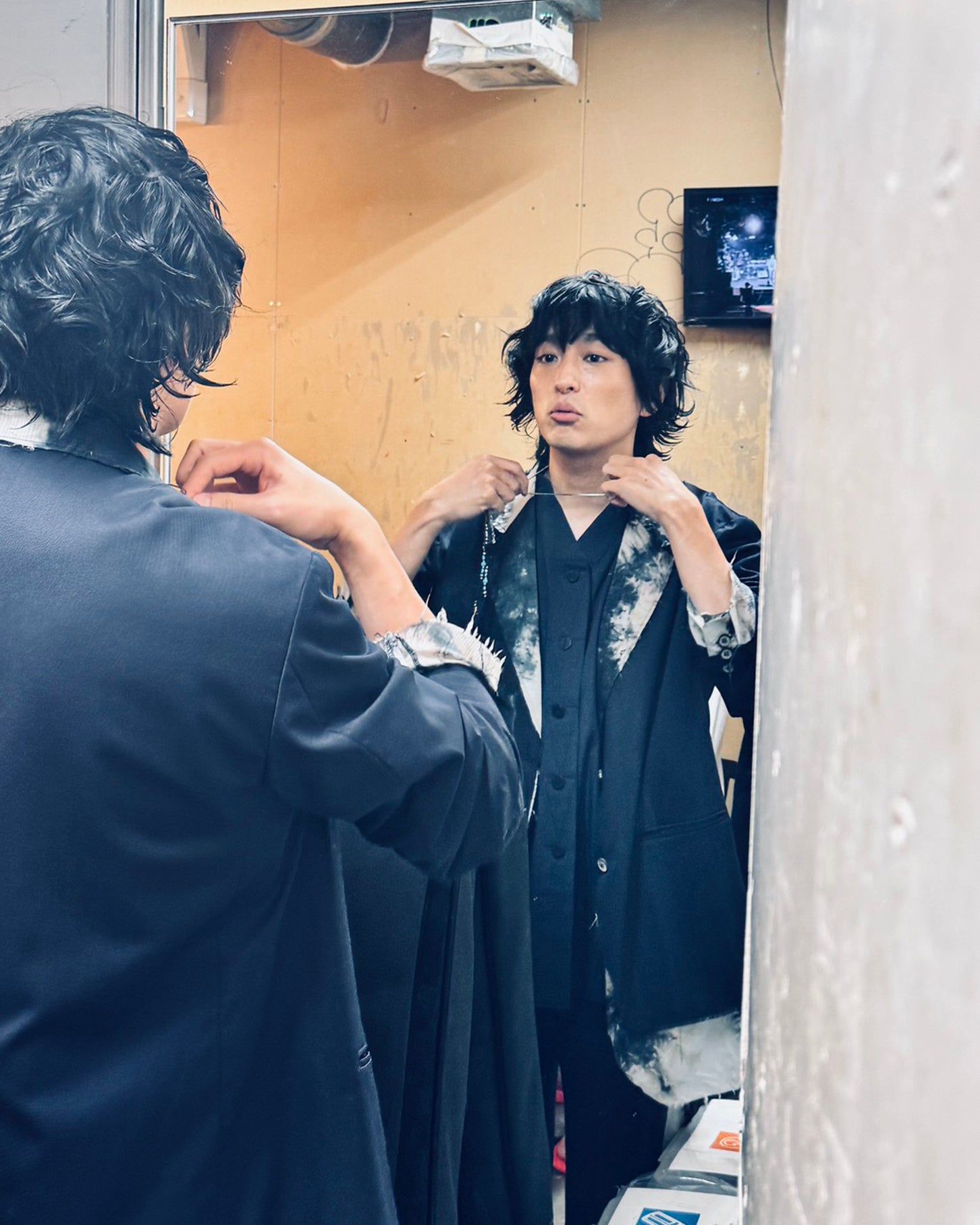 開演前の古舘佑太郎。いざ渋谷CLUB QUATTROのステージへ。
