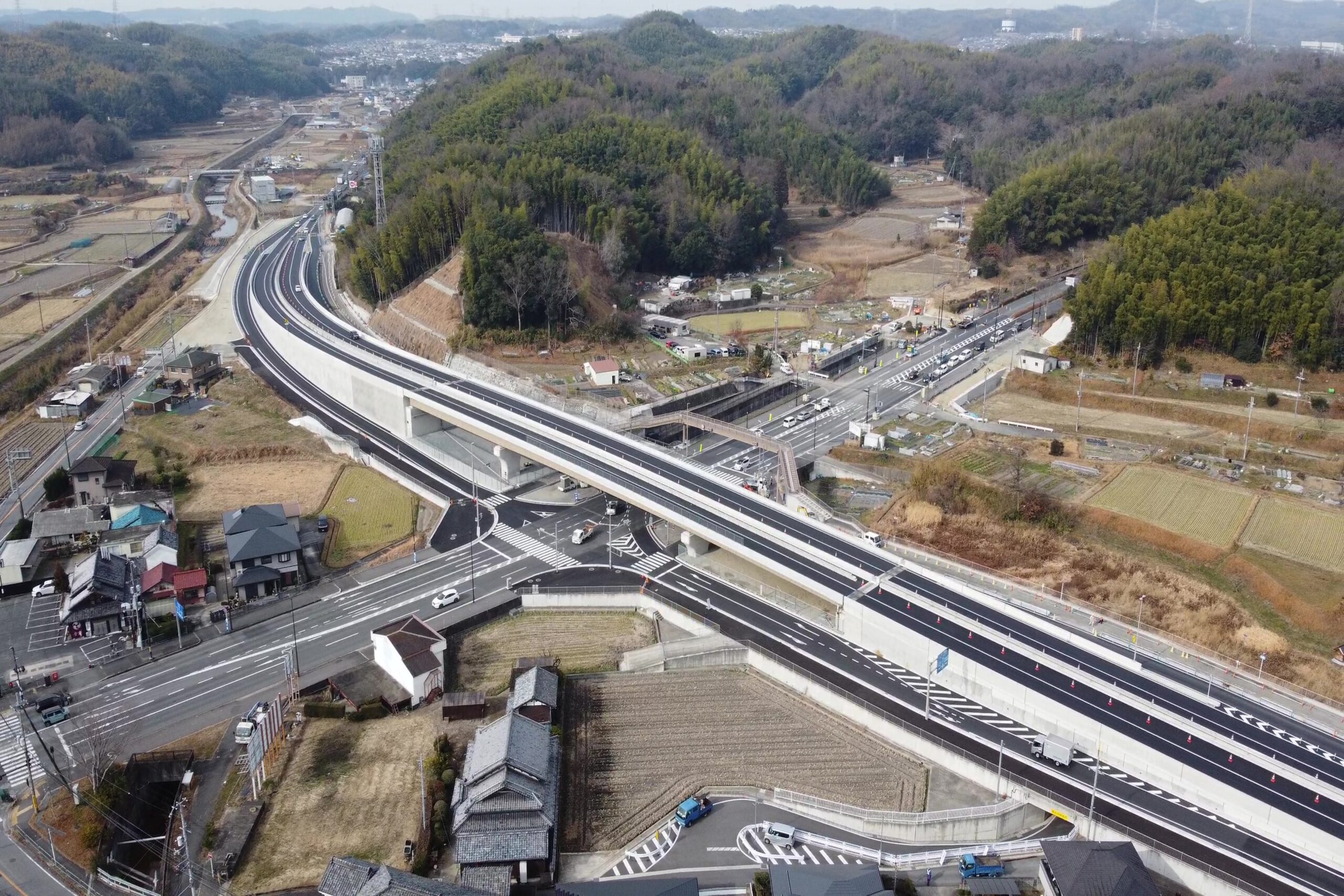 京都府相楽郡～木津川市で工事が進む国道163号「精華拡幅」