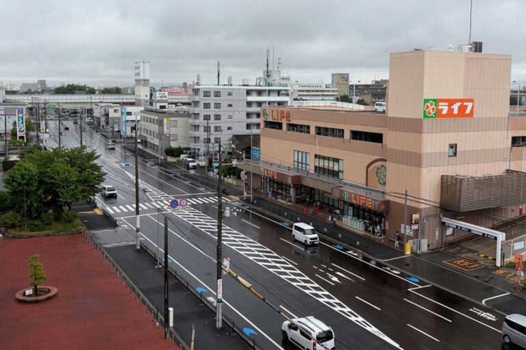 三国塚口線の道路整備後の写真