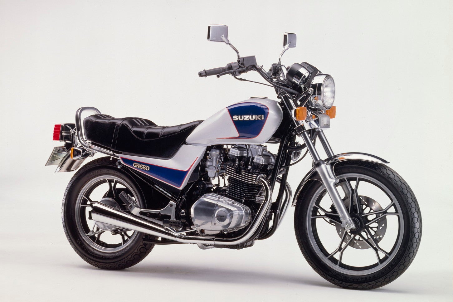 1983年3月に発売されたGR650。オーソドックスな外観だが、中身にはいくつもの画期的な先進装備が奢られていた。