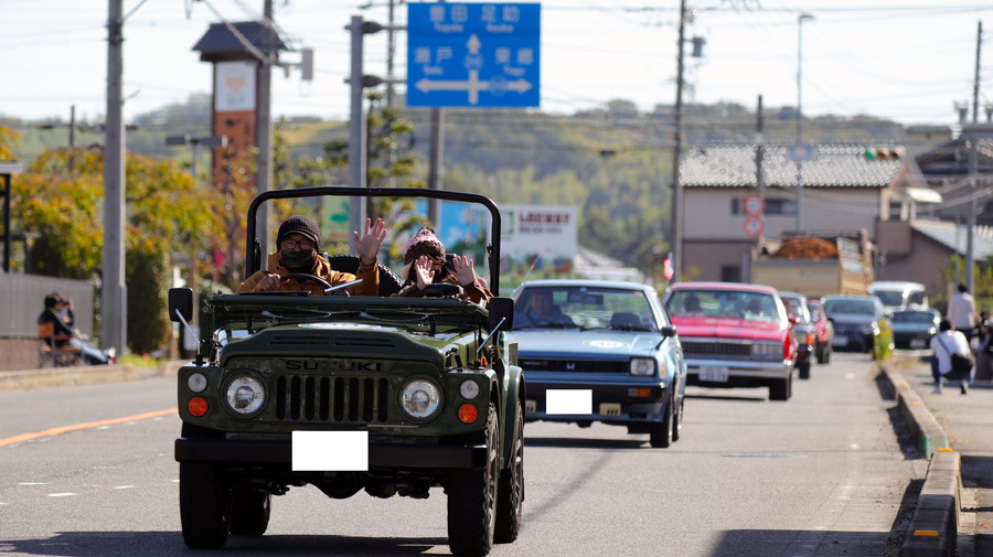 トヨタ博物館クラシックカー・フェスティバル=公道パレードの様子