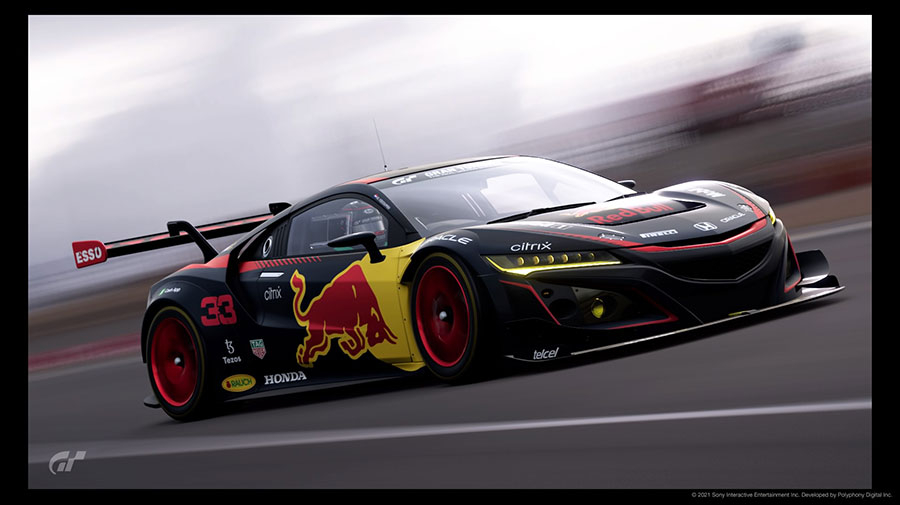 Red Bull Beat Pro 2021の特別カラーリングを施されたホンダNSX Gr.3