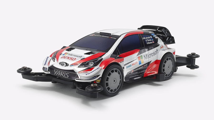 ミニ四駆PROシリーズの「トヨタ ガズー レーシング WRT/ヤリス WRC（MAシャーシ）」はレーシングカーのボディを纏ったミニ四駆の1つ