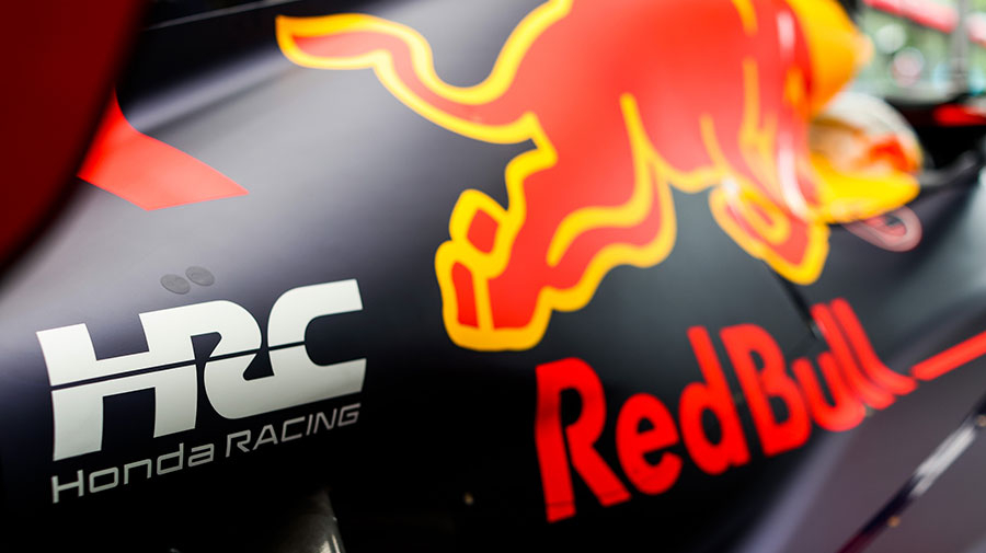 HRCのロゴがあしらわれていた、日本GP以前の2022年シーズンのレッドブルRB18。ⓒPeter Fox/Getty Images / Red Bull Content Pool