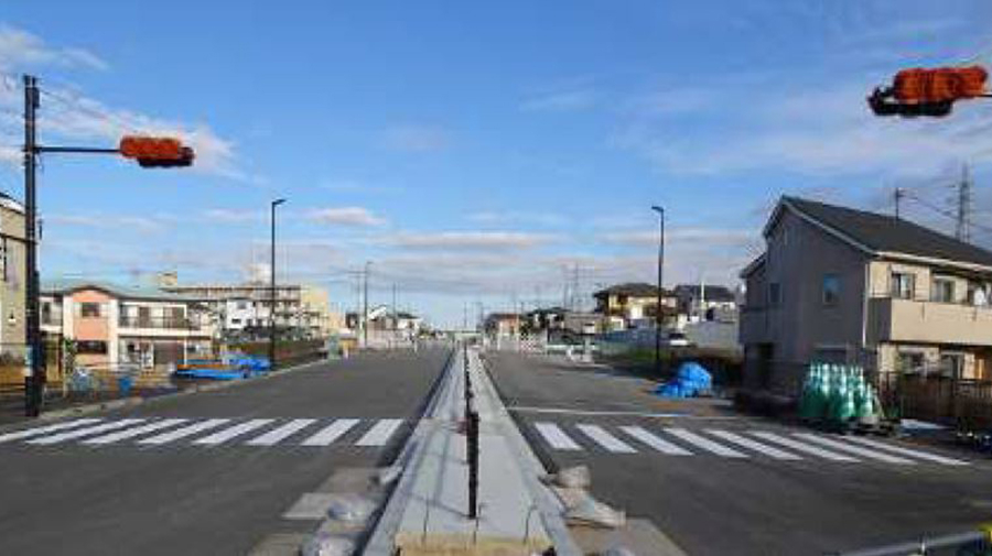 「都道249号福生青梅線（西多摩産業道路）」で新しく完成した道路。