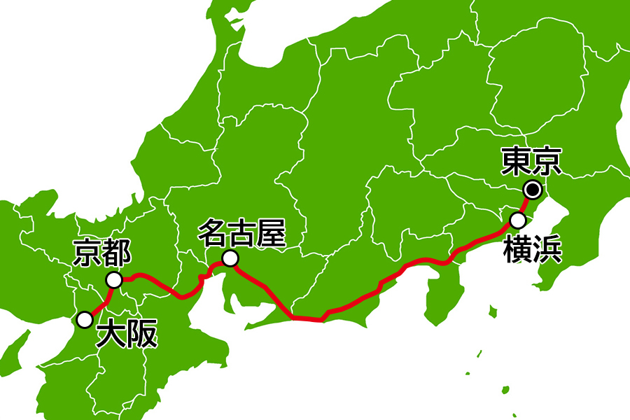 東京－横浜間は第二京浜国道を新設しており、かつての東海道の経路とはズレている　(c) J BOY - stock.adobe.com