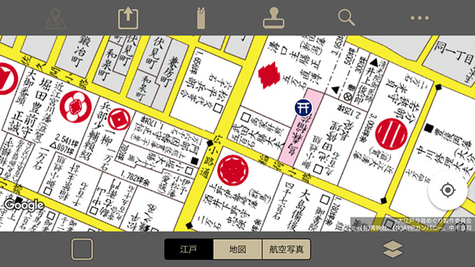 江戸時代の古地図を再現した地図アプリ「大江戸今昔めぐり」がスゴイ