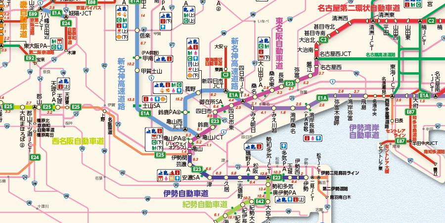 JAFルートマップ全日本高速道路案内図